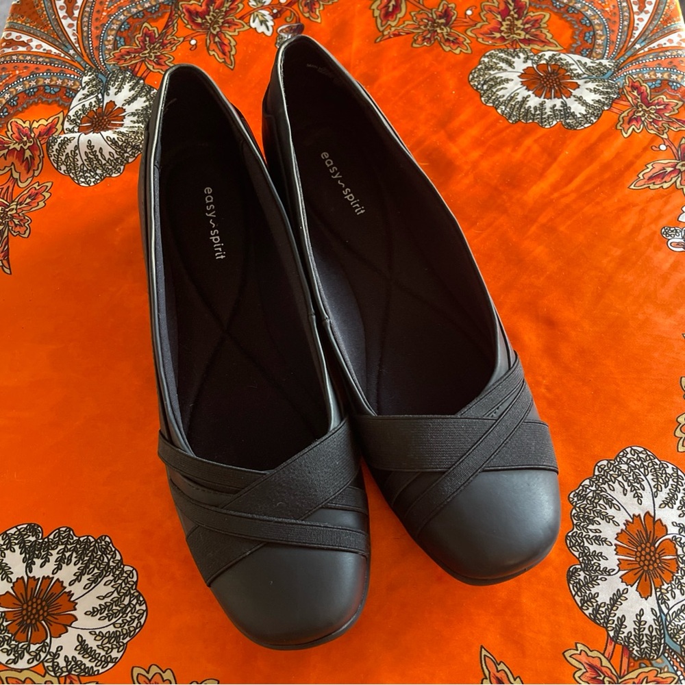 Easy Spirit SE Acasia3 Black Faux Leather Women's Size 11 M